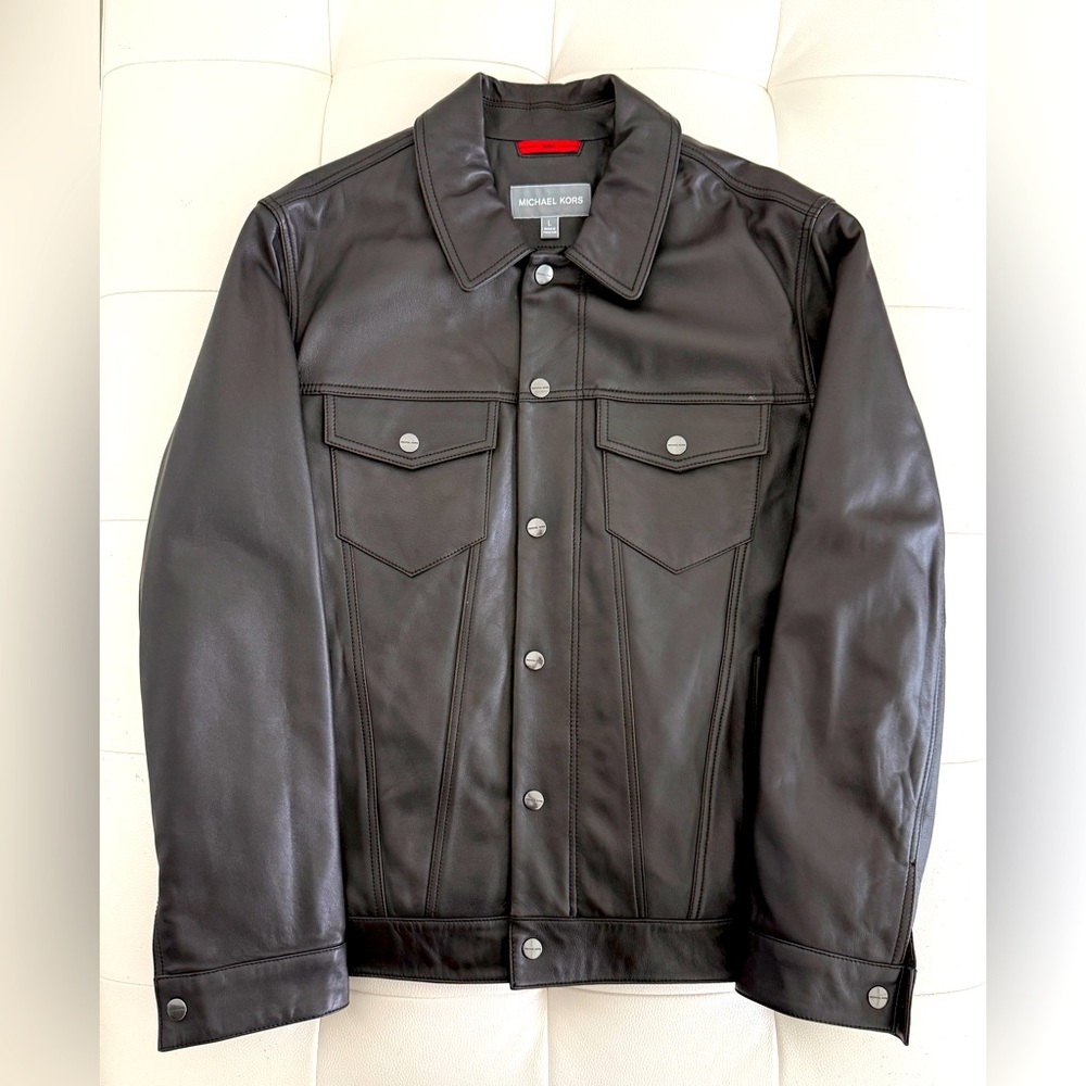 Michael Kors Men's Black Leather Jacket